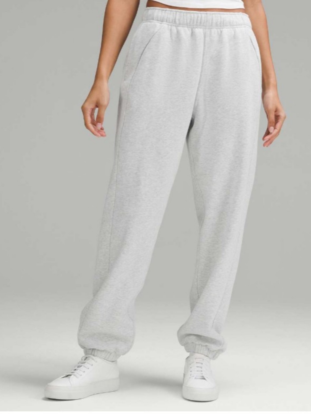 Lululemon Scuba Mid-Rise Oversized Jogger Heathered Core Light Grey Sz L